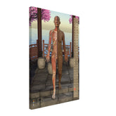 Acupuncture chart Canvas Pavilion Front Dark brown female